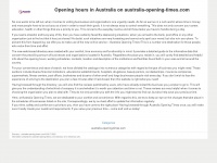 Australia-opening-times.com
