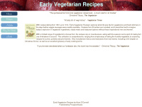 earlyvegetarianrecipes.co.uk