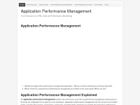 applicationperformancemanagement.org Thumbnail